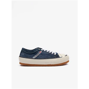 Men's blue sneakers with suede details Diesel Principia - Men's