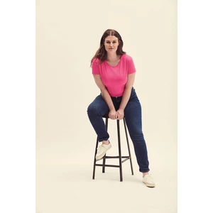 Pink Iconic women's t-shirt in combed cotton Fruit of the Loom