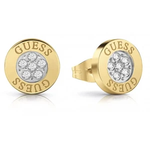 Guess Pozlátené náušnice kôstky s kryštálmi Swarovski UBE78023