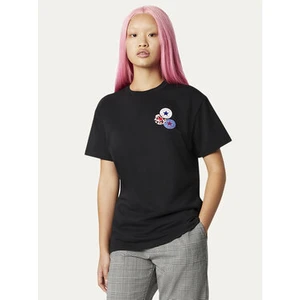 Converse Tričko Logo Distort Tee 10019115-A02 Čierna Regular Fit