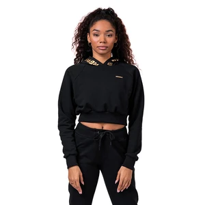 Nebbia Golden Cropped Hoodie Schwarz XS