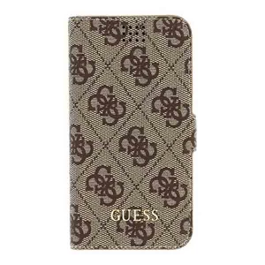 Univerzális tok Guess 4G Book okostelefonhoz méret M, Brown