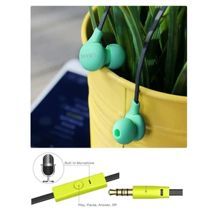 Stereo Headset USAMS Ewave 3.5 mm jack konnektorral, Green