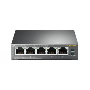 Sieťový switch TP-LINK TL-SG1005P, 5 portů, funkcia PoE