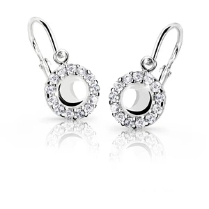 Cutie Jewellery Dětské náušnice z bílého zlata C2750-10-X-2 zelená