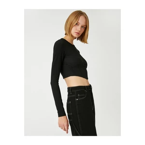 Koton A Corset Look Crop Top