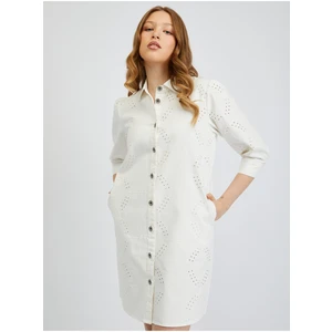 Orsay White Denim Shirt Dress - Women