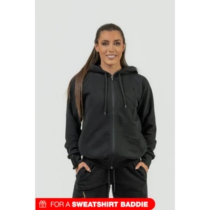 Nebbia Classic Zip-Up Hoodie INTENSE Signature Black S Fitness mikina