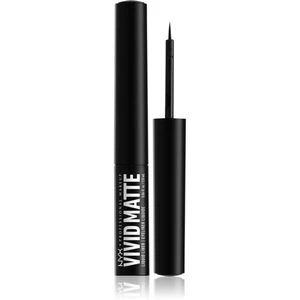 NYX Professional Makeup Vivid Matte tekuté linky na oči s matným efektom odtieň Black 4 ml