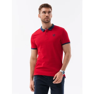 Ombre Men's polo shirt with contrasting elements