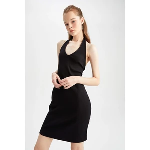 DEFACTO bodycon Sleeveless Mini Short Sleeve Knitted Dress