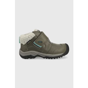 Keen Kootenay Iv Mid Wp Children Dětská zimní obuv 10026118KEN steel grey/porcelain 7(24)