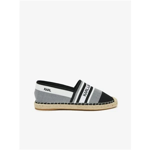 Espadrilky Karl Lagerfeld Kamini Karl Woven Slip On - Černá - 41