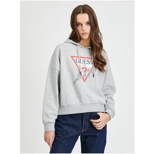 Light Grey Women's Oversize Hoodie Guess - Women