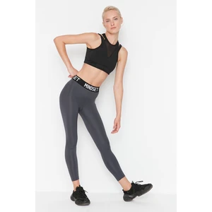 Trendyol Smoked Slogan Printed Fitness Tights