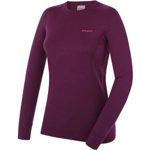 Women's merino sweatshirt HUSKY Aron L deep magenta