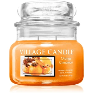 Village Candle Orange Cinnamon vonná sviečka (Glass Lid) 262 g