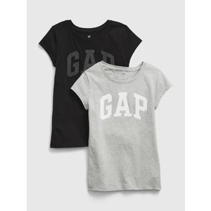 GAP Kids T-shirts with logo, 2pcs - Girls