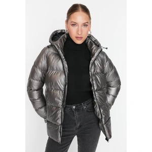 Trendyol Winter Jacket - Gray - Basic