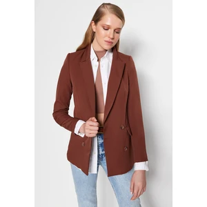 Trendyol Brown Woven Lined Blazer Jacket