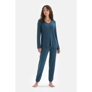 Dagi Pajama Set - Blue - Plain