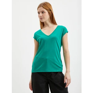 Pieces Dámské triko PCKAMALA Comfort Fit 17095260 Pepper Green M