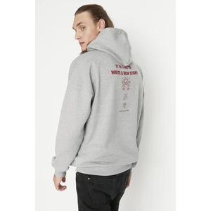 Trendyol Sweatshirt - Gray - Oversize