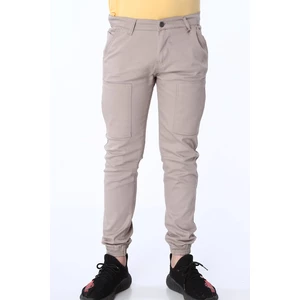 Boys' beige trousers with elastic band
