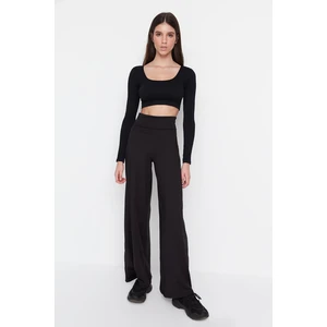 Trendyol Black Wide Leg Sports Trousers