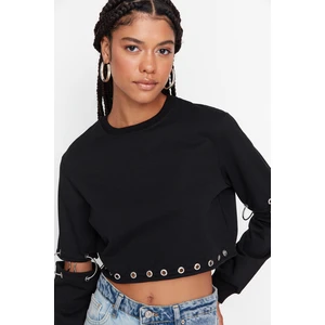 Trendyol Sweatshirt - Black - Regular fit