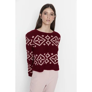 Trendyol Sweater - Burgundy - Regular fit