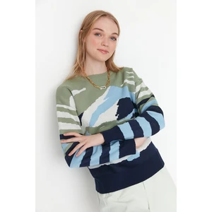 Trendyol Sweater - Green - Regular fit