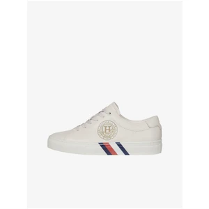 Cream Women's Leather Sneakers Tommy Hilfiger - Women