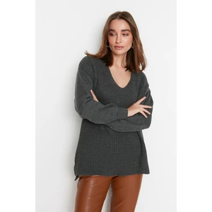 Trendyol Sweater - Gray - Regular fit