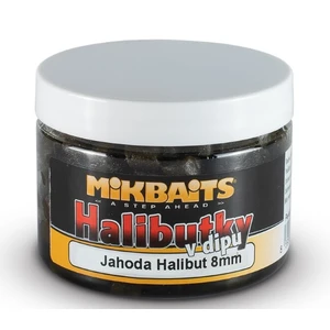 Mikbaits pelety halibutky v dipu 8 mm 150 ml - jahoda halibut