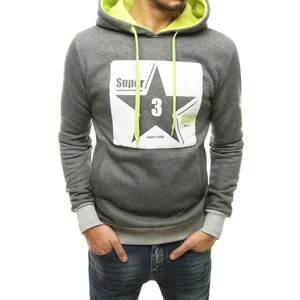 Gray men's hoodie BX4872