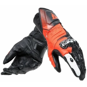 Dainese Carbon 4 Long Black/Fluo Red/White M Rukavice