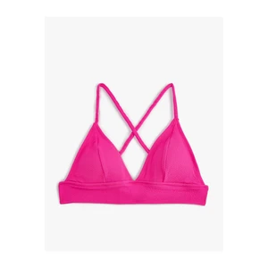 Koton Bikini Top Bralette krížový popruh pokrytý textúrou