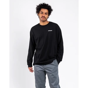 Tričko Patagonia M's L/S P-6 Logo Responsibili-Tee Black