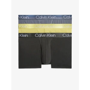 Calvin Klein Set of three men's boxer shorts in black, yellow and grey 3PK Calvin - Men