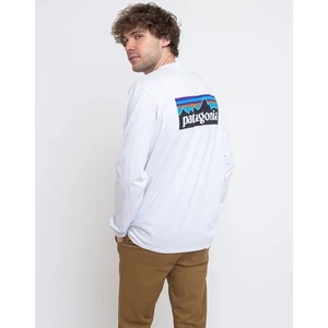 Patagonia M's L/S P-6 Logo Responsibili-Tee White M