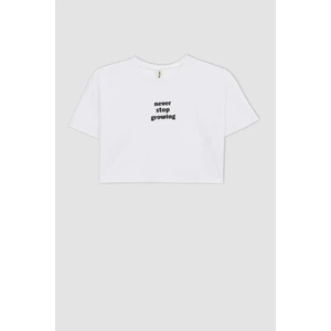 DEFACTO Girl Crop Short Sleeve T-Shirt