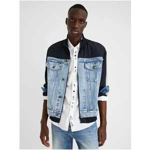 Blue Mens Denim Jacket Desigual Rene - Men