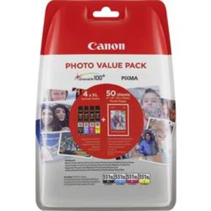 Canon originálna cartridge 6443B006, CLI-551XL C/M/Y/BK Photo Value Pack, CMYK, blistr, Canon Pixma iP7250,iP8750,iX6850,MG5450,MG5550,M