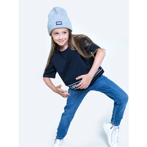 Big Star Kids's T-shirt_ss T-shirt 152059 Blue Knitted-403