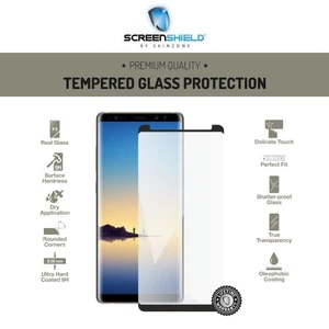 Temperált védőüveg Screenshield 3D Case Friendly for Samsung Galaxy Note 8 - N950F, Black - Élettartam garancia