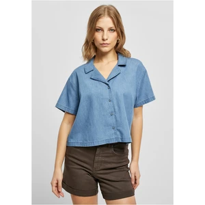 Women's Light Denim Resort Skyblue Shirt Washed