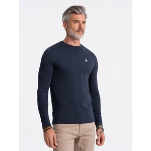 Ombre Men's unprinted longsleeve - navy blue