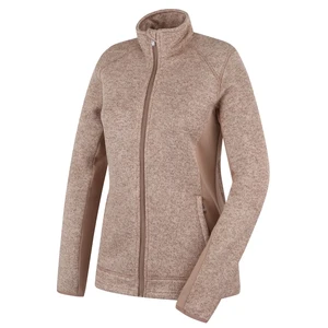 Women's fleece sweater with zipper HUSKY Alan L beige