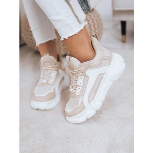 Women's sneakers TIRA beige Dstreet ZY0107